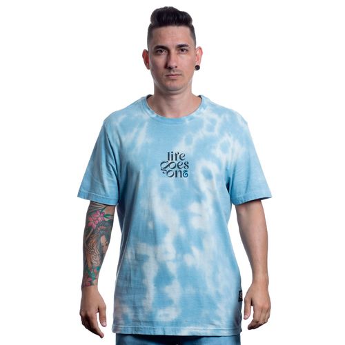 Camiseta Whased Life Goes On - Azul