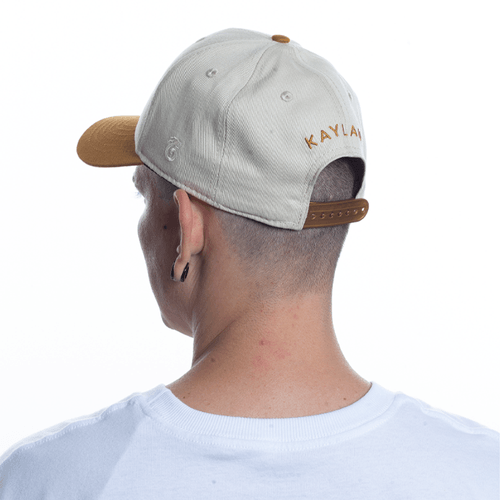 Boné Aba Curva SnapBack Bicolor - Off White / Marrom