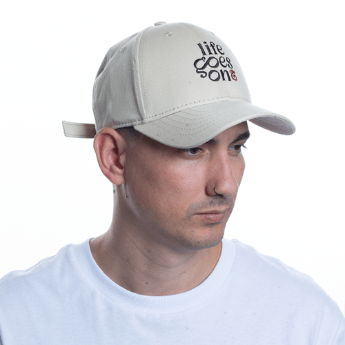 Boné Dadcap Life Goes  - Off White