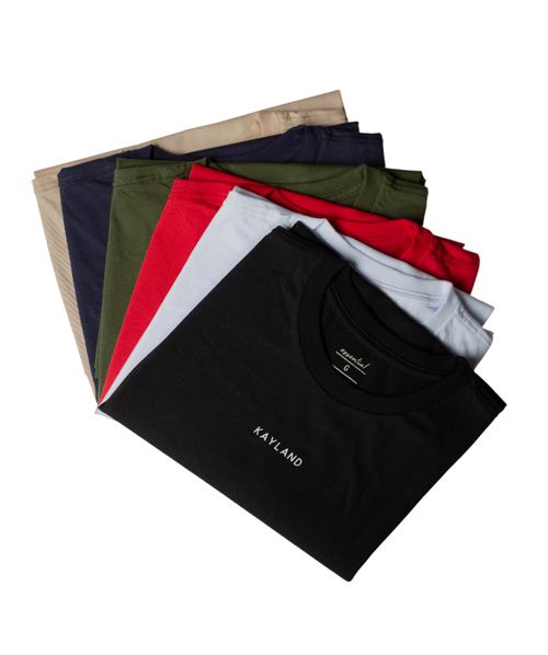 Kit com 2 Camisetas Azul Marinho/Branco